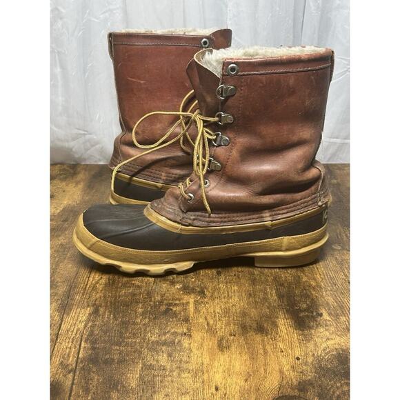 CHIPPEWA USA VTG Mens Gorp Core Waterproof Duck Leather Boots 23540 Sz 9 - Picture 11 of 16